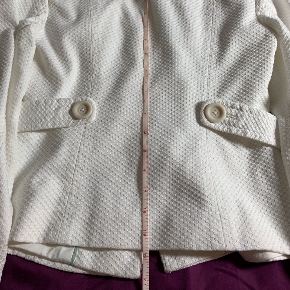 Boden Button Down Jacket, White, With Grosgrain R… - image 7